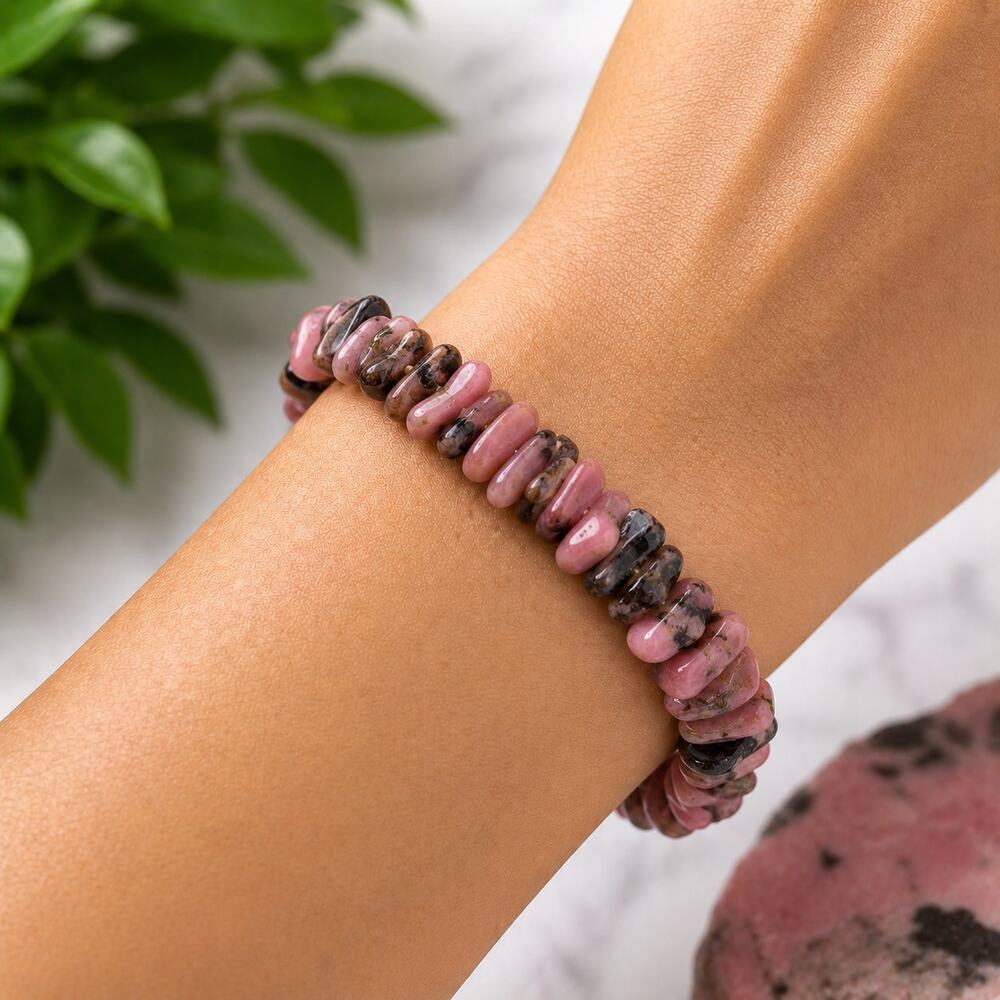 Rhodonite Chip Bracelet